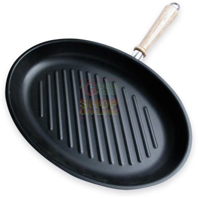 MAX OVAL GRILL 35CM ANT. M /LEMN LUX