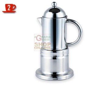 MAX CAFFETTIERA 2 TAZZE ACCIAIO ROMANTIKA MAX CAFFETTIERA 2 TAZZE ACCIAIO ROMANTIKA