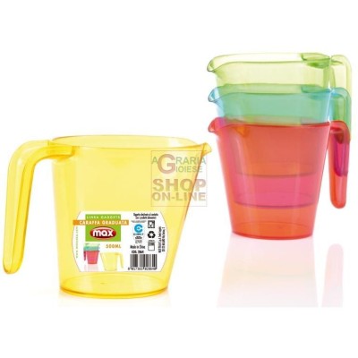 MAX CARAFE GRADUATA 500ML DISPLAY 4 COL.