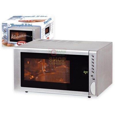 MAX FORNO MICROONDE 31 LITRI COMBINATO INOX