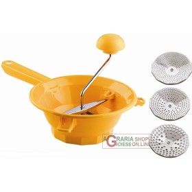 PASSATUTTO MANUALE POMODORI E VERDURE IN PLASTICA PASSAVERDURE IN MOPLEN CM. 24 PASSATUTTO MANUALE POMODORI E VERDURE IN PLASTICA PASSAVERDURE