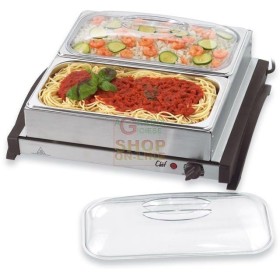 MAX SCALDAPIETANZE INOX 2 POSTI C/COPERCHIO MAX SCALDAPIETANZE INOX 2 POSTI C/COPERCHIO