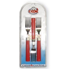 MAX SET 3 FORCHETTE M/COLOR ROSSO/BIANCO MAX SET 3 FORCHETTE M/COLOR ROSSO/BIANCO