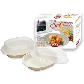 MAX SET CONTAINERE 4PCS + CAPACE CU MICROUNDE MAX SET CONTAINERE 4PCS + CAPACE CU MICROUNDE