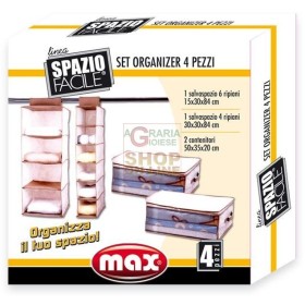 MAX SPAZIO FACILE SET ORGANIZER 4 PEZZI MAX SPAZIO FACILE SET ORGANIZER 4 PEZZI