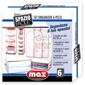 MAX SPAZIO FACILE SET ORGANIZER 6 PEZZI MAX SPAZIO FACILE SET ORGANIZER 6 PEZZI