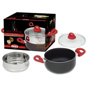 MAX STEAMER 3PCS 20CM RED APPEAL MAX STEAMER 3PCS 20CM RED APPEAL