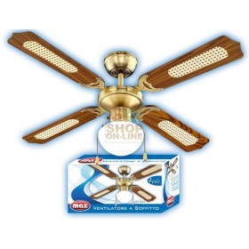MAX VENTILATORE SOFFITTO RATTAN D.107CM ASS