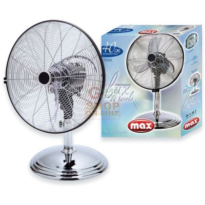 MAX VENTILATORE TAVOLO METALLO LUX 40