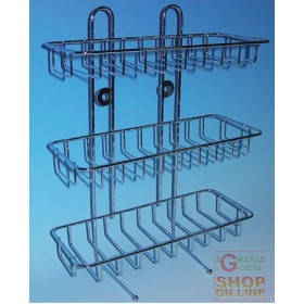 RAFT LA GRATAR DIN SARMA GALVANIZATA CU 3ANI CROMATE RIPI PENTRU DULAP BUCATARIE DFW0225S RAFT LA GRATAR DIN SARMA GALVANIZATA CU 3ANI CROMATE RIPI