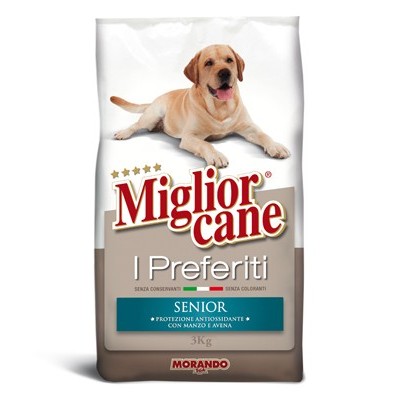 MIGLIORCANE KG. 3 PREFERITI SENIOR CU CARNE DE VITĂ ȘI OVĂZ