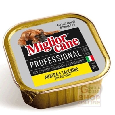 MIGLIORCANE PROFESSIONAL CON ANATRA E TACCHINO GR. 300