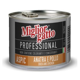 MIGLIORGATTO PROFESSIONAL ASPIC CON ANATRA E POLLO GR. 200