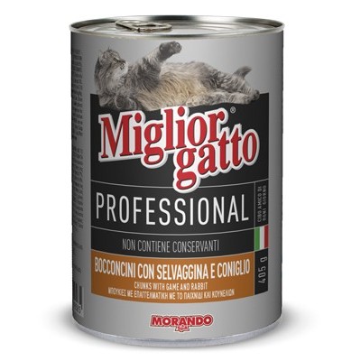 MIGLIORGATTO PROFESSIONAL CON GAMBERETTI E SALMONE GR. 405