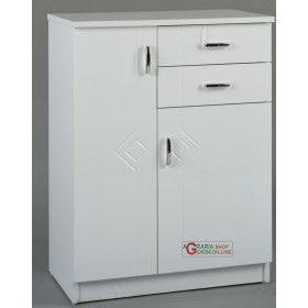 CABINET PENTRU BAGNU RIGO ALB DOUĂ UȘI ȘI DOUĂ SERTARE CM. 60 x 33 x 80h CABINET PENTRU BAGNU RIGO ALB DOUĂ UȘI ȘI DOUĂ SERTARE CM. 60 x