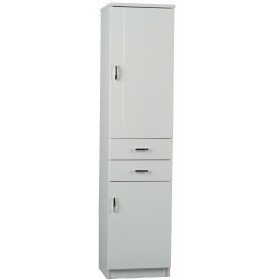 CABINET PENTRU BAGNU alb RIGO DOUĂ UȘI ȘI DOUĂ SERTARE CM.38 x 33 x 150h. CABINET PENTRU BAGNU alb RIGO DOUĂ UȘI ȘI DOUĂ SERTARE CM.38 x