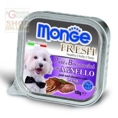 MONGE FRESH PATE E BOCCONCINI PER CANI CON AGNELLO GR. 100