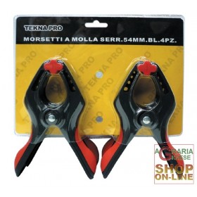 MORSETTI A MOLLA SERRAGGIO MULTIUSO 54MM. BL.4 PZ PINZETTE MORSETTI A MOLLA SERRAGGIO MULTIUSO 54MM. BL.4 PZ PINZETTE