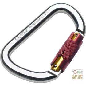 CARABINIER ÎN ALIAJ DE LUMINĂ ANODIZAT TWIST LOCK DESCHIDERE 25 MM CULOARE GRI CARABINIER ÎN ALIAJ DE LUMINĂ ANODIZAT TWIST LOCK DESCHIDERE 25