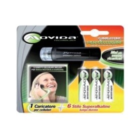 MOVIDA 6 BATERII ALCALINE STYLUS AA + ÎNCĂRCĂTOR DE URGENȚĂ MOVIDA 6 BATERII ALCALINE STYLUS AA + ÎNCĂRCĂTOR DE URGENȚĂ