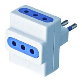 ADATTATORE CU MUFĂ DUBLĂ TRIPLE 10A CU SOL ADATTATORE CU MUFĂ DUBLĂ TRIPLE 10A CU SOL