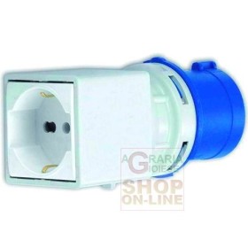 ADATTATORE INDUSTRIAL 2P-16A CU T CEE-SCHUKO ART. 1862 ADATTATORE INDUSTRIAL 2P-16A CU T CEE-SCHUKO ART. 1862