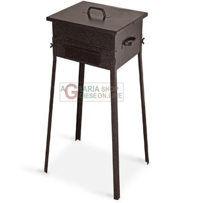 BARBECUE A CARBONE FORNACETTA MODELLO TAORMINO CM. 25x25x66h.