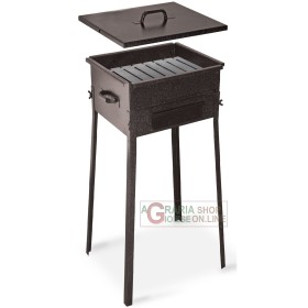 BARBECUE A CARBONE FORNACETTA MODELLO TAORMINO CM. 25x25x66h. CU RINFFUND ORZ BARBECUE A CARBONE FORNACETTA MODELLO TAORMINO CM. 25x25x66h.