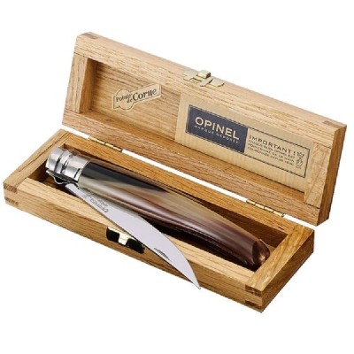 OPINEL BLACK HORN KNIFE EFFILES INOX N. 10