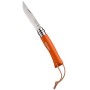 OPINEL COLTELLO INOX N.7 MANICO BARODEUR MANDARINE CON LACCETTO