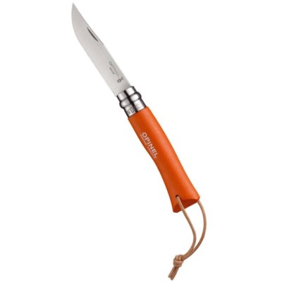 OPINEL INOX N.7 MANICO BARODEUR MANDARINE CON LACETTO