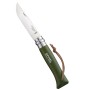 OPINEL COLTELLO INOX N.8 MANICO BARODEUR COLORE KAKI CON