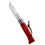 OPINEL COLTELLO INOX N. 8 MANICO BARODEUR COLORE ROSSO CON