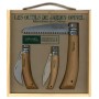 OPINEL CUȚITE CUTIE DE LEMN TRIO JARDIN INOX