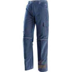 PANTALONI 100% BUMBAC CANVAS COLOR BLUE TG S XXXL