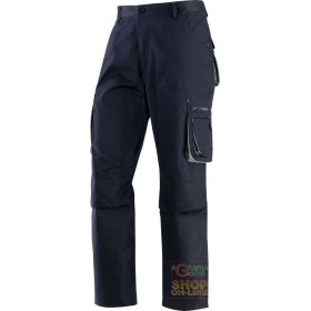 PANTALONI 65% POLIESTER 35% BUMBAC MULTIPOCKETS ALBASTRU GRI TG