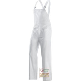 PANTALONE PETTORINA IN TERITAL COLORE BIANCO TG 46 62