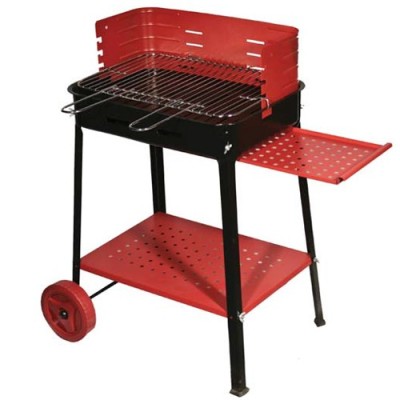 BARBECUE LEGNA CON RUOTE CM. 50X35X80H MOD. 503