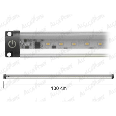 BARA LED ULTRA PLAT NATURALUMINĂ CU COMUTATOR WATT. 10 CM. 100