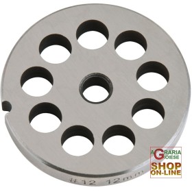 PIASTRA IN ACCIAIO INOX PER TRITACARNE 12 FORO 12