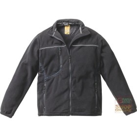 PILE IN POLIESTERE CON CERNIERA FINO AL FONDO COLORE NERO TG S