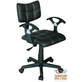 POLTRONA PER UFFICIO GIREVOLE DORIS NERA POLTRONA PER UFFICIO GIREVOLE DORIS NERA