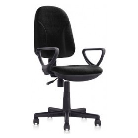 POLTRONA PER UFFICIO GIREVOLE GAS CON BRACCIOLI NERA POLTRONA PER UFFICIO GIREVOLE GAS CON BRACCIOLI NERA