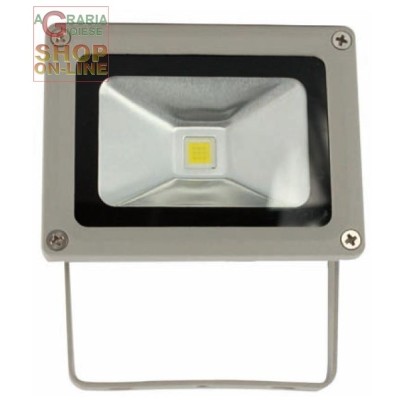 PROIETTORE LED 10W 4000K IP65 GRIGIO 750 LUMEN