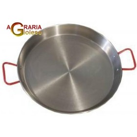 PAIELLA ORIGINALE REBER PADELLA IN FERRO LUCIDATO CON MANICI