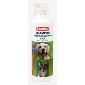 BEAPHAR ȘAMPON ANTIPARAZITARRIO A.P.E. PENTRU CANI ȘI PISICI ÎMPOTRIVA PURICILOR ȘI CĂPUȘELOR ML. 200 BEAPHAR ȘAMPON ANTIPARAZITARRIO A.P.E. PENTRU CANI ȘI PISICI