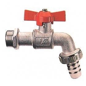 RUBINETTO A SFERA CON PORTAGOMMA 1/2 A FARFALLA