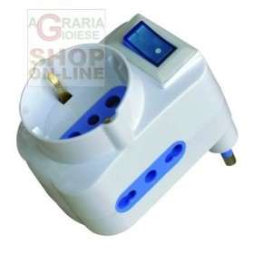 ATTATORE triplu AD10/16A CU SCUKO ȘI COMUTATOR ATTATORE triplu AD10/16A CU SCUKO ȘI COMUTATOR