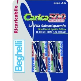 BEGHELLI PILE RICARICABILI C. 500 PZ. 4 STILO M.H. 1200 BEGHELLI PILE RICARICABILI C. 500 PZ. 4 STILO M.H. 1200