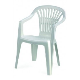 SEDIA IN RESINA MONOBLOC BIANCA LEGGERA